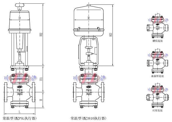 電動單座調節閥外形尺寸
