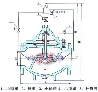 500x持壓泄壓閥(結構圖)